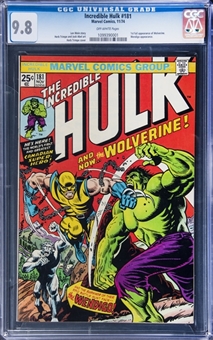 1974 Marvel Comics "Incredible Hulk" #181 - 1st Full Appearance of Wolverine - CGC 9.8